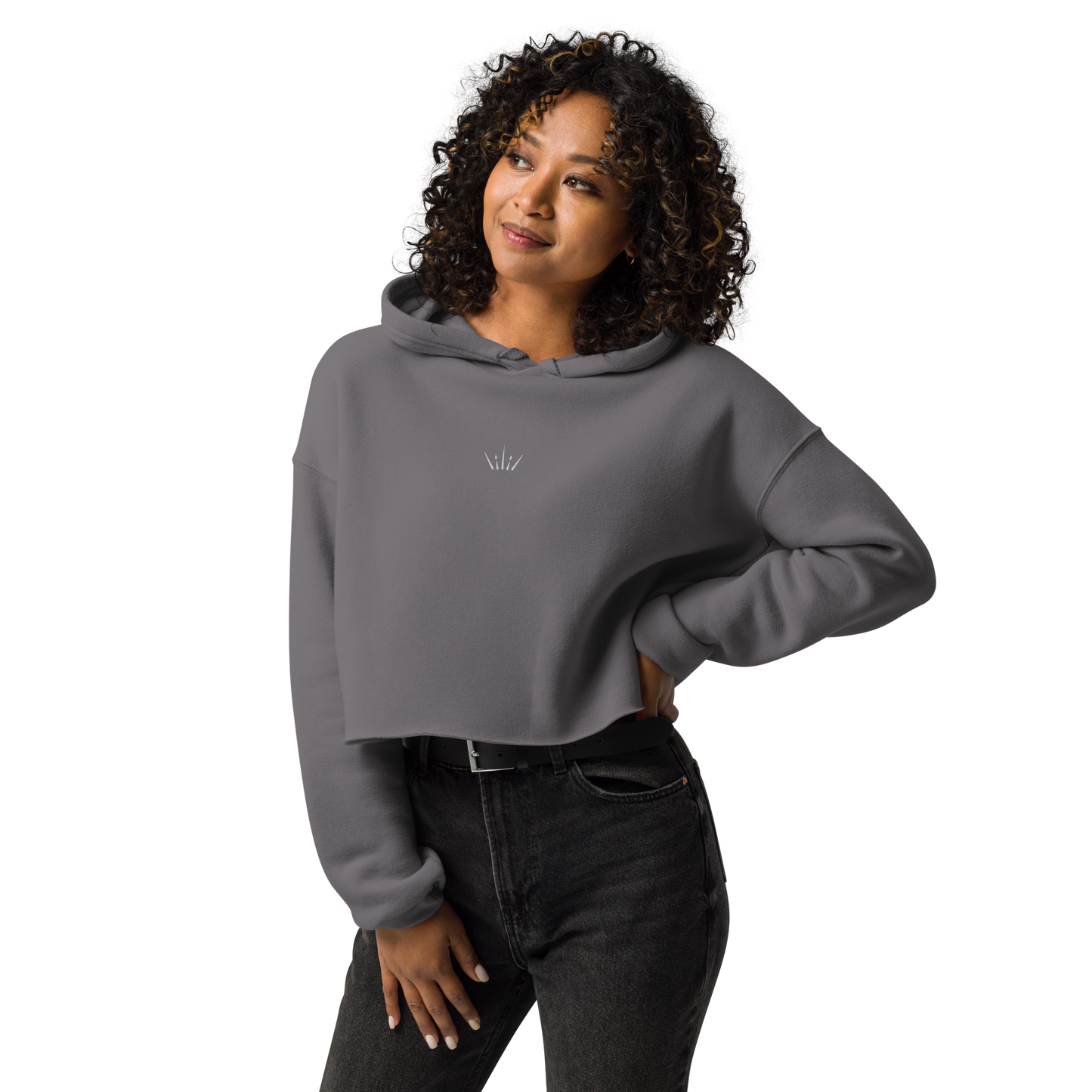 R1CHSOCI3TY PINION Womens Crop Hoodie